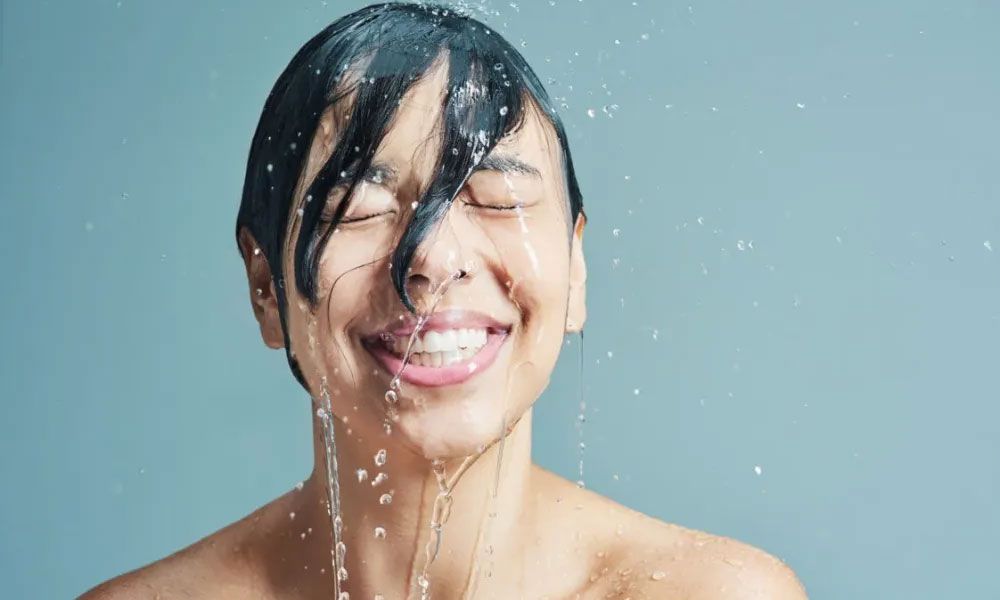 Female water splash