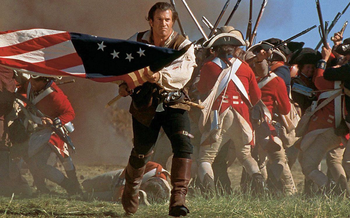 Man runs with a flag