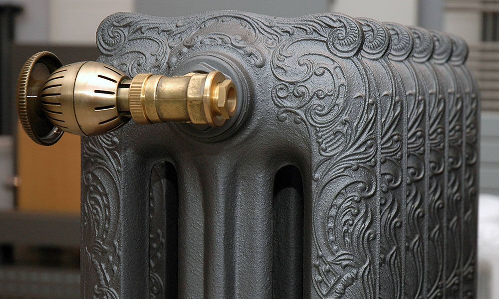 Old cast iron radiator