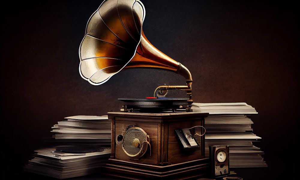 Old fashioned gramophone
