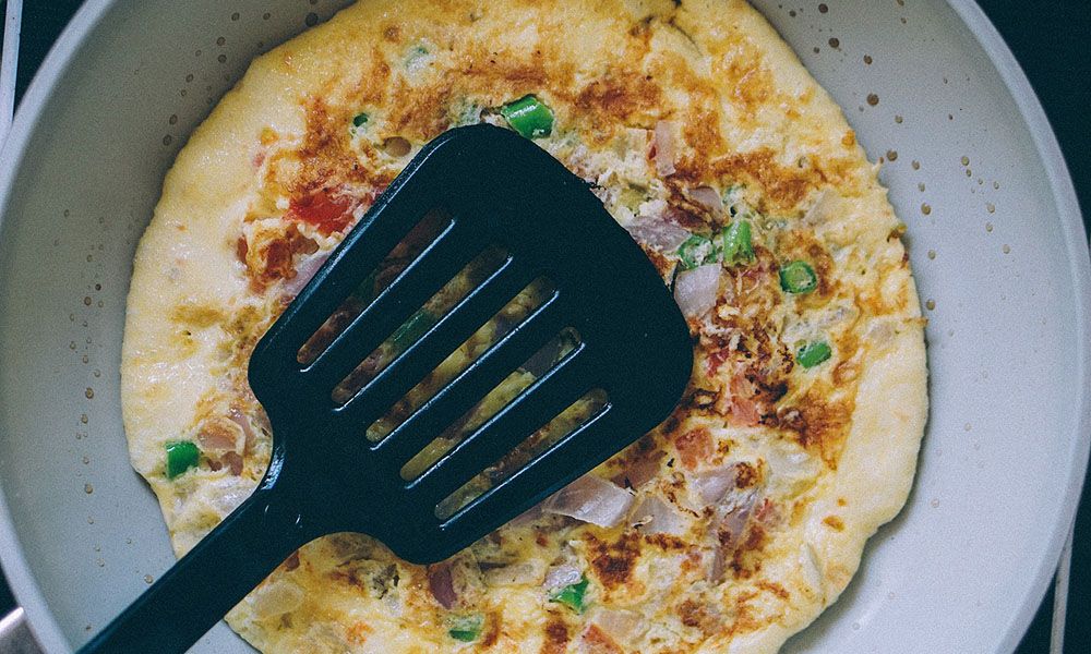 Omelette with vegetables