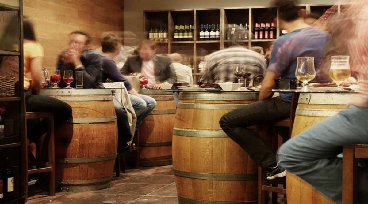 People sitting in a pub