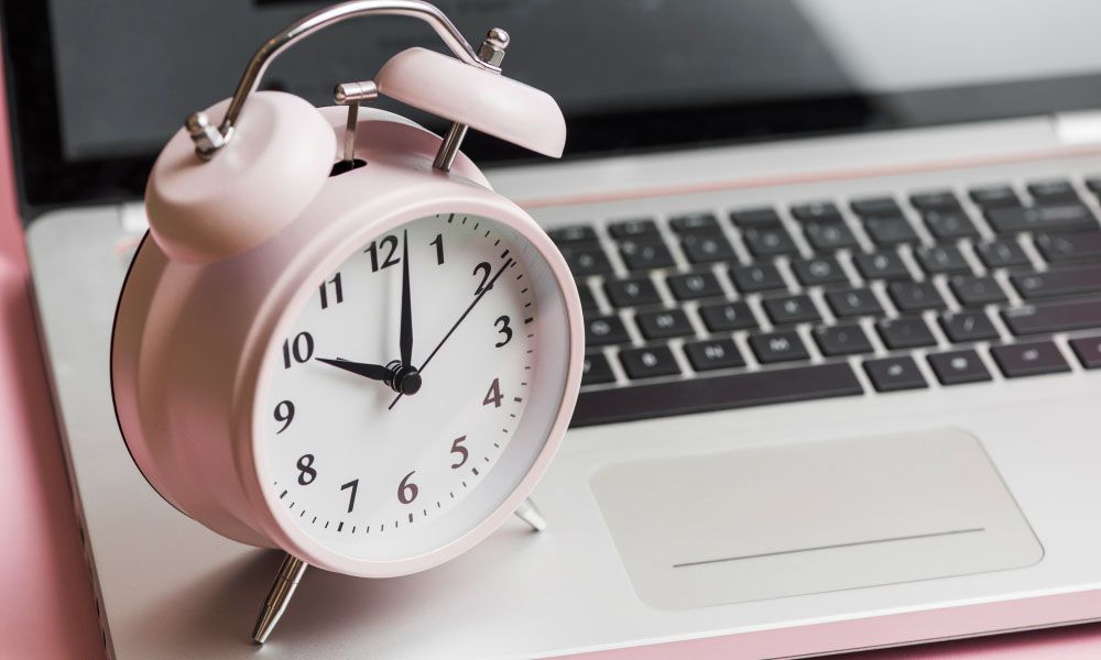 Pink vintage alarm clock